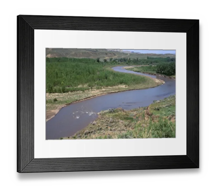 Framed Print : Judith River near its junction with the Missouri River, Montana Framed Print : Judith River near its junction with the Missouri River, Montana