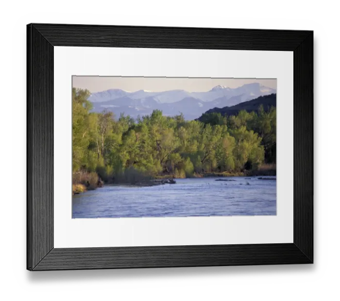 Framed Print : Tobacco Root Mountains and the Jefferson River, Montana Framed Print : Tobacco Root Mountains and the Jefferson River, Montana