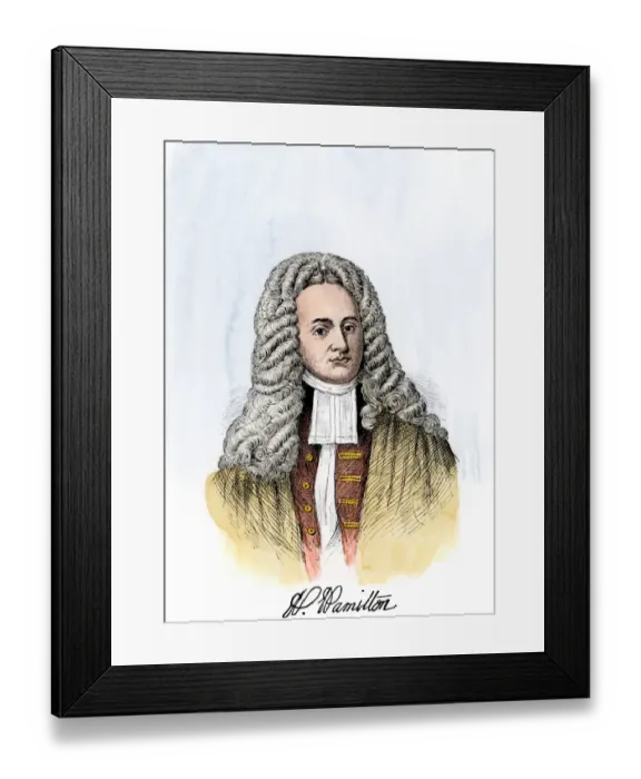 Framed Print : Andrew Hamilton, lawyer who defended John Peter Zenger and helped establish freedom of the press in the US Framed Print : Andrew Hamilton, lawyer who defended John Peter Zenger and helped establish freedom of the press in the US