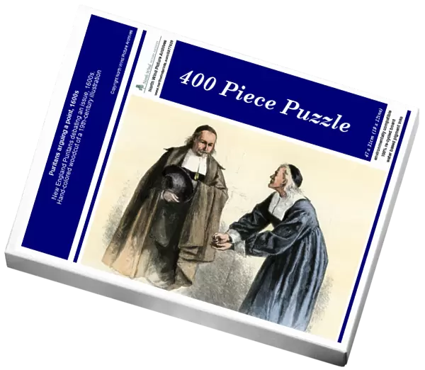 Puritans arguing a point, 1600s
