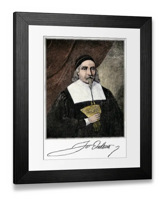 Framed Print : John Endecott of Massachusetts Bay Colony Framed Print : John Endecott of Massachusetts Bay Colony