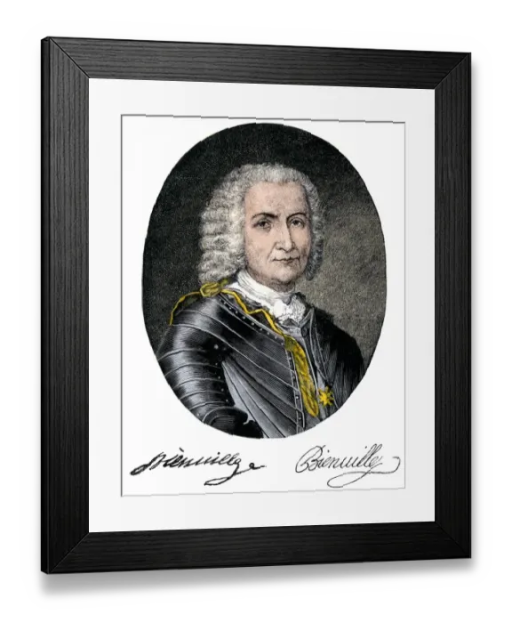 Framed Print : Jean-Baptiste Le Moyne, Sieur de Bienville Framed Print : Jean-Baptiste Le Moyne, Sieur de Bienville