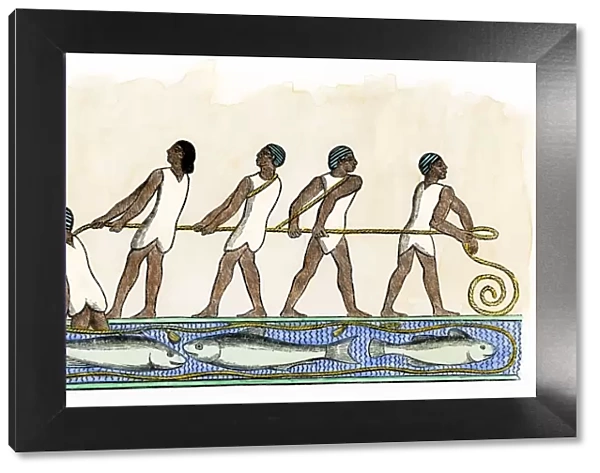 Fishing with nets in ancient Egypt