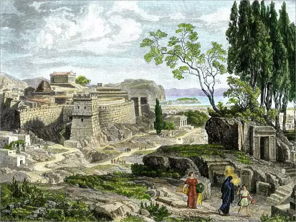 Mycenae in ancient Greece, circa 1400 BC