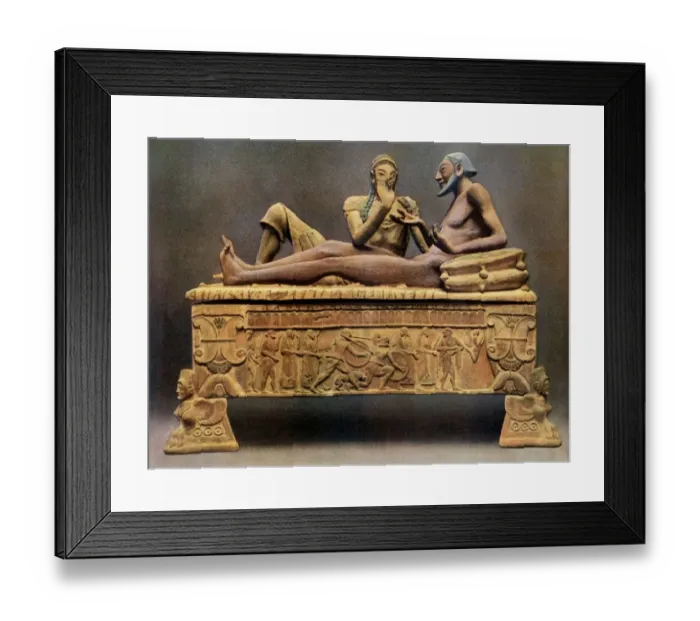 Framed Print : Etruscan sarcophagus with male and female effigies Framed Print : Etruscan sarcophagus with male and female effigies