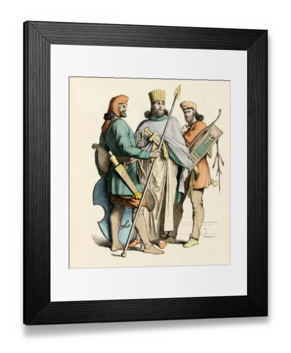 Framed Print : Persian king with his bodyguards Framed Print : Persian king with his bodyguards