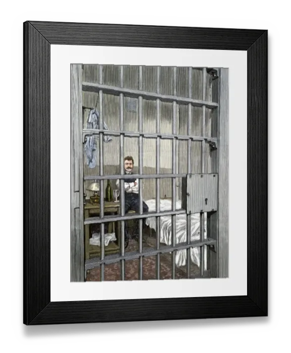 Framed Print : Anarchist August Spies in his cell after the Haymarket Riot Framed Print : Anarchist August Spies in his cell after the Haymarket Riot