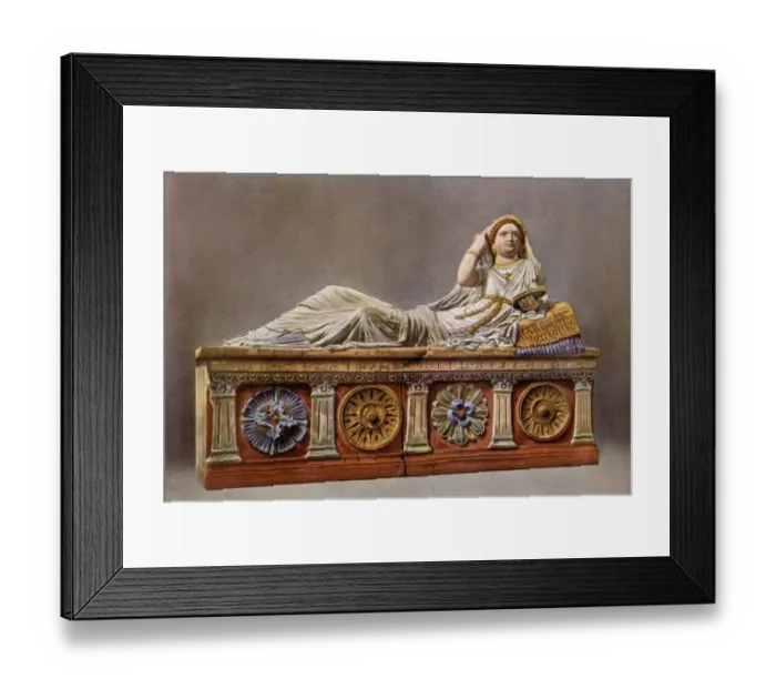 Framed Print : Etruscan sarcophagus with a female effigy Framed Print : Etruscan sarcophagus with a female effigy