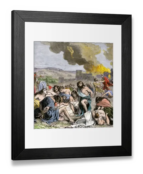 Framed Print : Conquest of Jerusalem by the Babylonians Framed Print : Conquest of Jerusalem by the Babylonians
