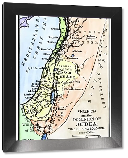 Map of ancient Palestine kingdoms of Judah and Israel