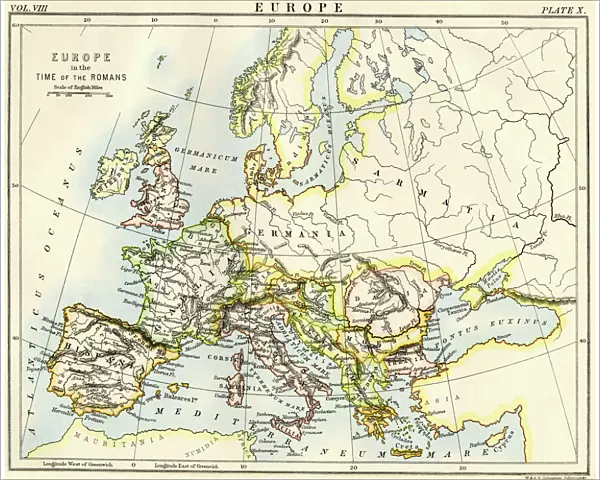 Map of Europe under the Roman Empire