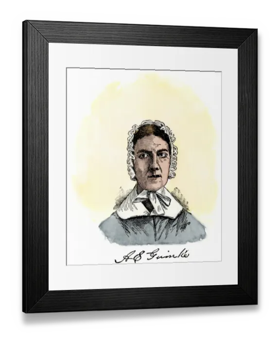 Framed Print : Angelina Grimke, with autograph Framed Print : Angelina Grimke, with autograph