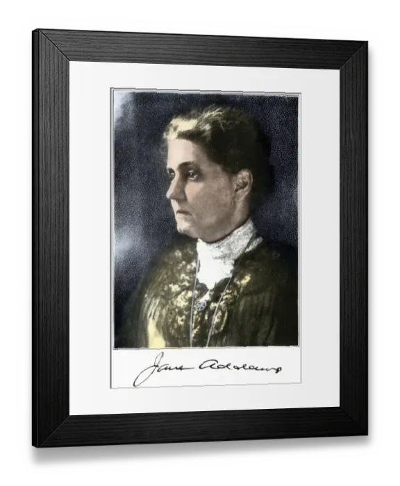 Framed Print : Jane Addams, with her signature Framed Print : Jane Addams, with her signature