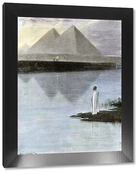Egyptian pyramids along the Nile