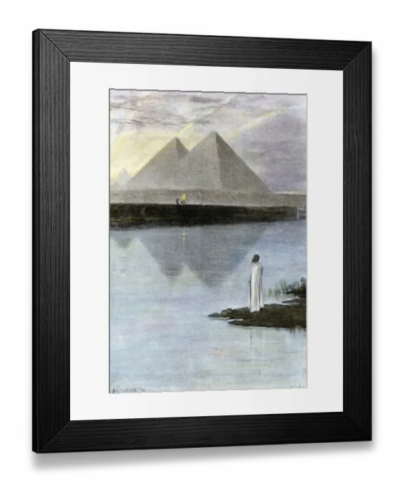 Framed Print : Egyptian pyramids along the Nile Framed Print : Egyptian pyramids along the Nile