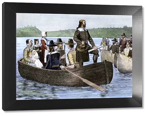 Roger Williams brings the colony charter to Rhode Island, 1644