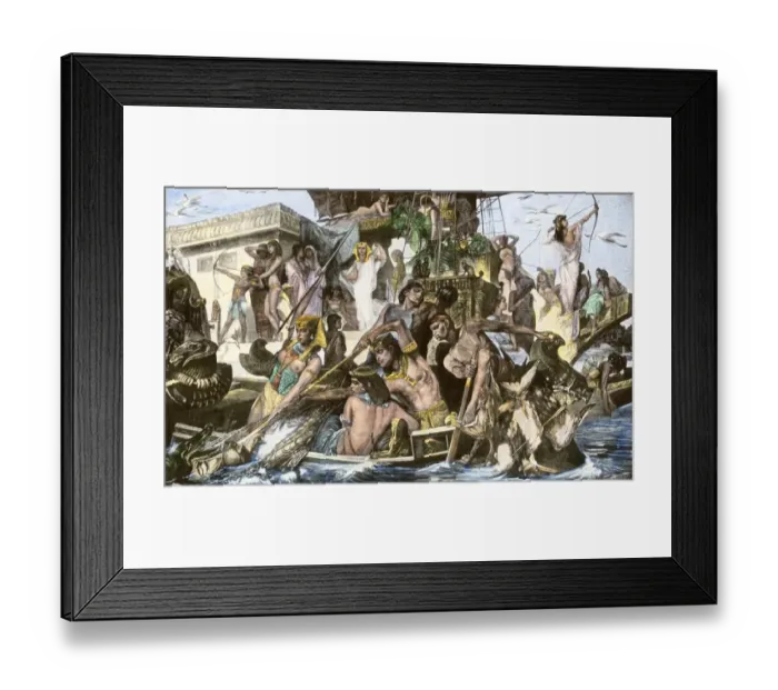 Framed Print : Royal barge on the Nile in ancient Egypt Framed Print : Royal barge on the Nile in ancient Egypt