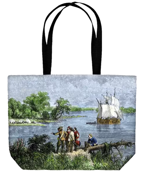 Colonists landing at the site of Philadelphia