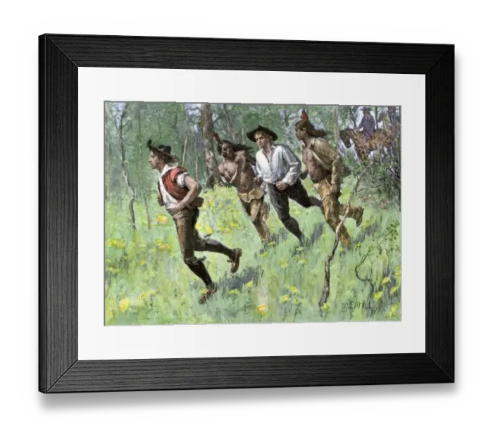 Framed Print : Walking Purchase land claim in colonial Pennsylvania Framed Print : Walking Purchase land claim in colonial Pennsylvania
