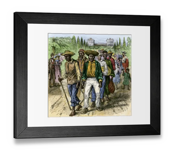 Framed Print : Slaves in Washington DC, early 1800s Framed Print : Slaves in Washington DC, early 1800s