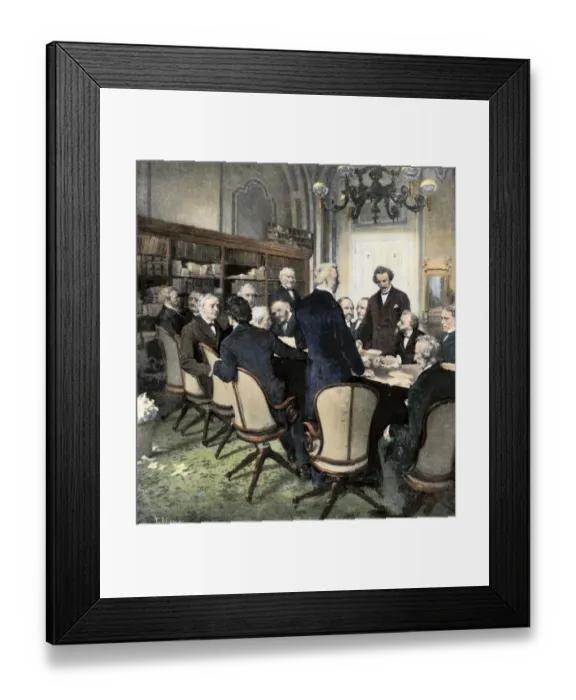 Framed Print : Reconstruction Committee meeting in Washington