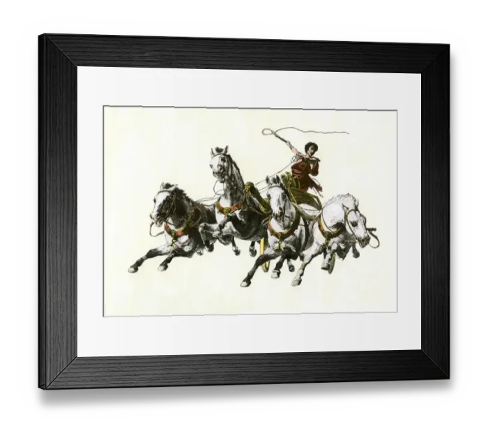 Framed Print : Charioteer in ancient Rome