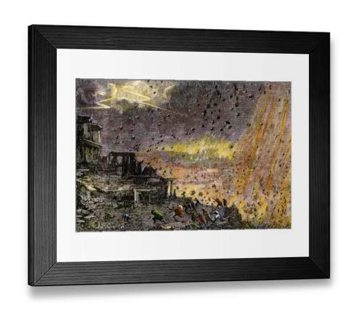 Framed Print : Pompeii destroyed in the eruption of Mt. Vesuvius Framed Print : Pompeii destroyed in the eruption of Mt. Vesuvius