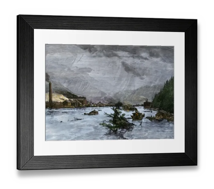 Framed Print : Johnstown Flood of 1889 Framed Print : Johnstown Flood of 1889