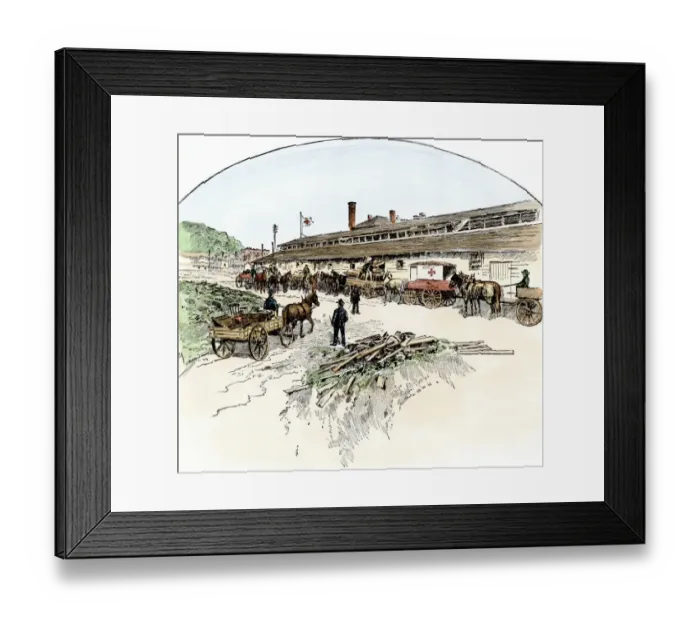 Framed Print : Red Cross assistance for victims of the Johnstown Flood, 1889 Framed Print : Red Cross assistance for victims of the Johnstown Flood, 1889