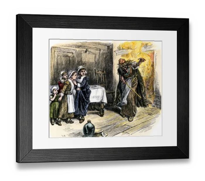 Framed Print : Salem witch hysteria, 1690s Framed Print : Salem witch hysteria, 1690s