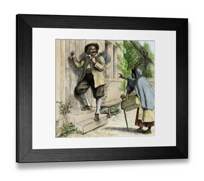Framed Print : Tituba spreading accusations about witches in Salem Framed Print : Tituba spreading accusations about witches in Salem
