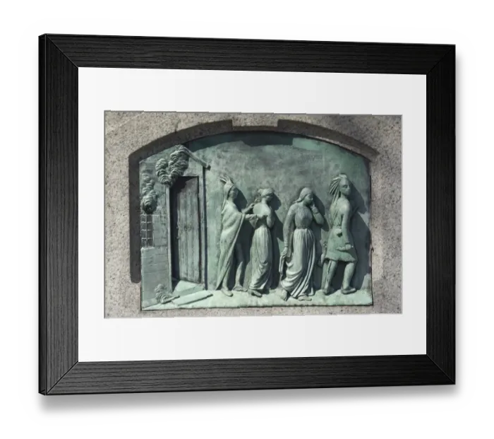 Framed Print : Hannah Duston captured in an Indian raid