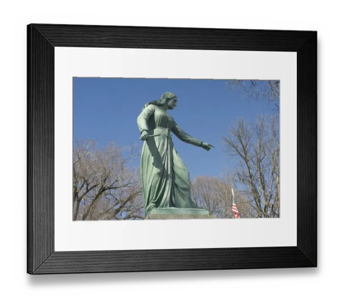 Framed Print : Hannah Duston statue in Haverhill
