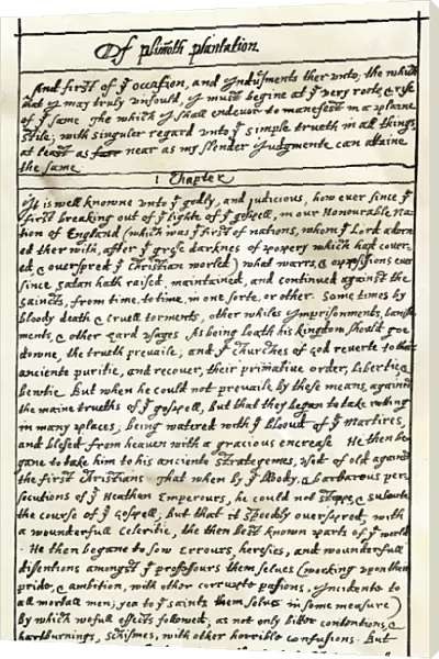 Manuscript of Bradfords History of Plimoth Plantation