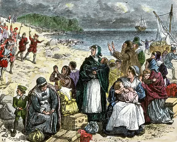 Puritans attempting to leaving England, early 1600s