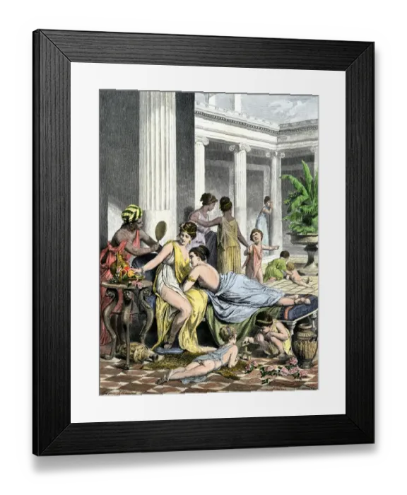 Framed Print : Family life in ancient Athens Framed Print : Family life in ancient Athens
