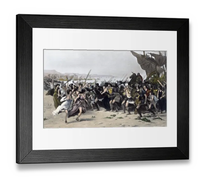Framed Print : Ancient Greeks celebrating victory at Salamis Framed Print : Ancient Greeks celebrating victory at Salamis