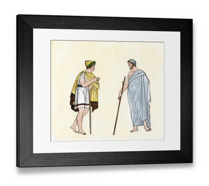 Framed Print : Discussion in ancient Athens