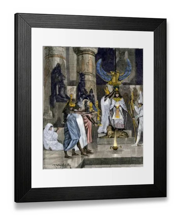 Framed Print : Female pharaohs coronation in ancient Egypt