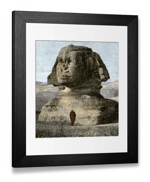 Framed Print : Egyptian Sphinx in the 19th-century Framed Print : Egyptian Sphinx in the 19th-century