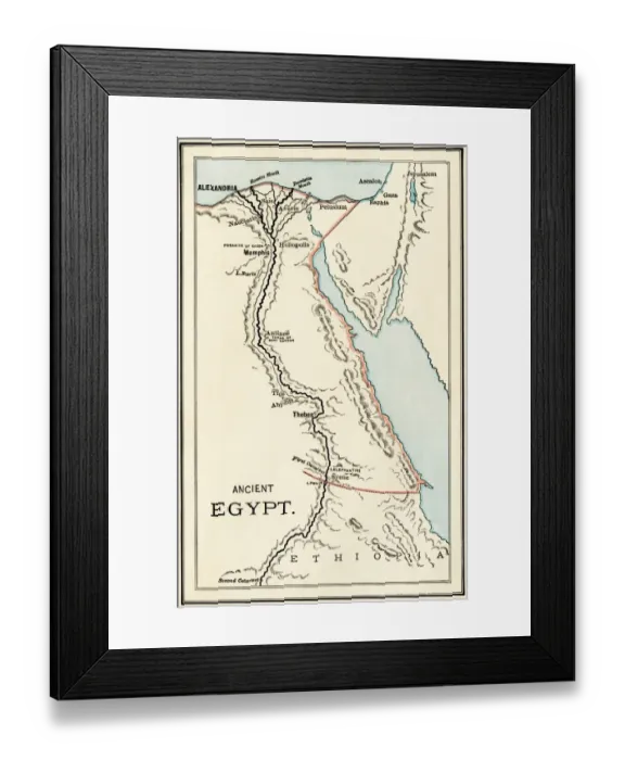 Framed Print : Map of ancient Egypt Framed Print : Map of ancient Egypt