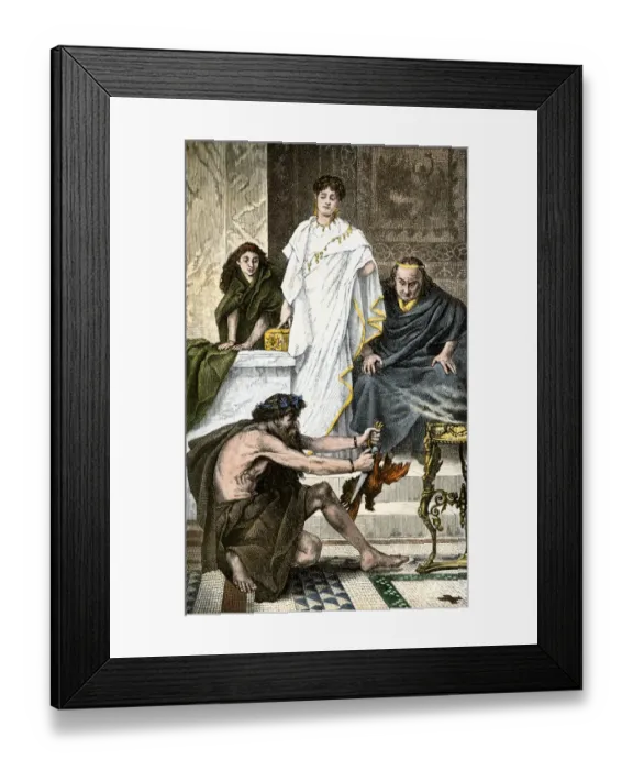 Framed Print : Ancient Roman haruspex sacrifice Framed Print : Ancient Roman haruspex sacrifice