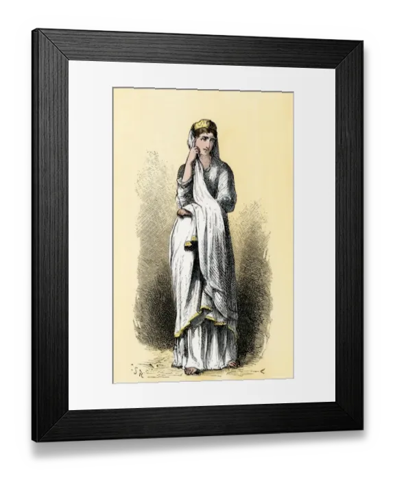 Framed Print : Veiled bride in ancient Rome