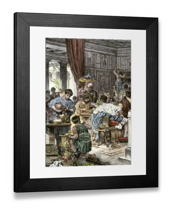 Framed Print : Banquet in ancient Rome Framed Print : Banquet in ancient Rome