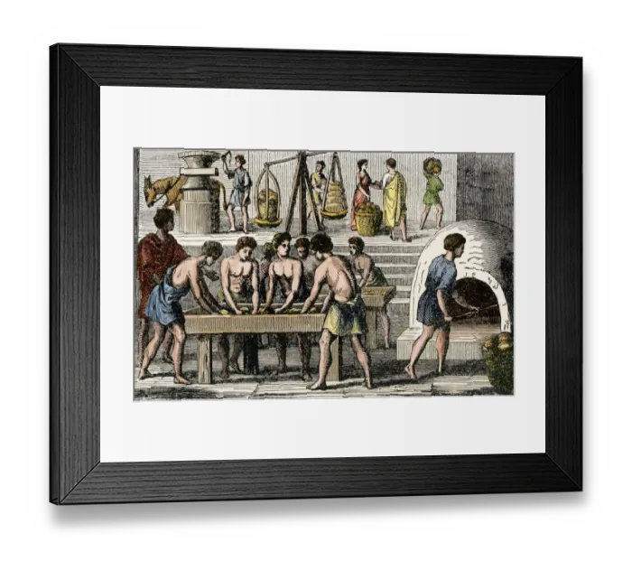 Framed Print : Bread-making in ancient Rome Framed Print : Bread-making in ancient Rome