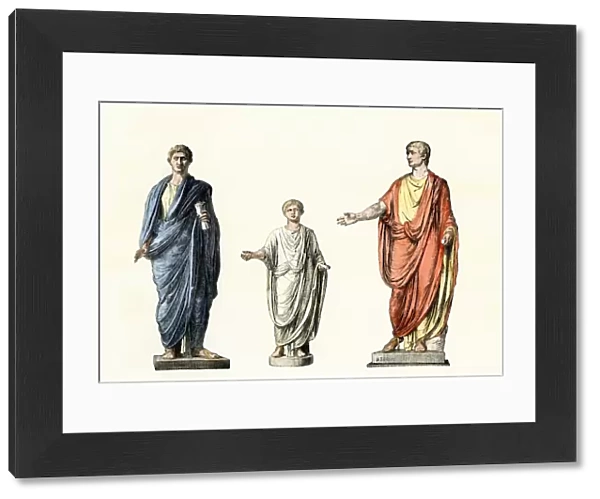 Romans dressed in the toga