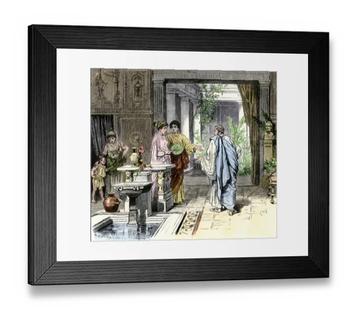 Framed Print : Wealthy familys home in ancient Rome
