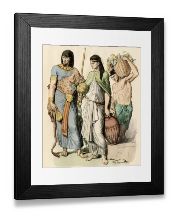 Framed Print : Pharaoh and servants, ancient Egypt Framed Print : Pharaoh and servants, ancient Egypt