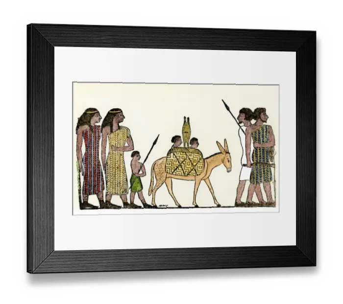 Framed Print : Ancient Hebrews traveling into Egypt Framed Print : Ancient Hebrews traveling into Egypt