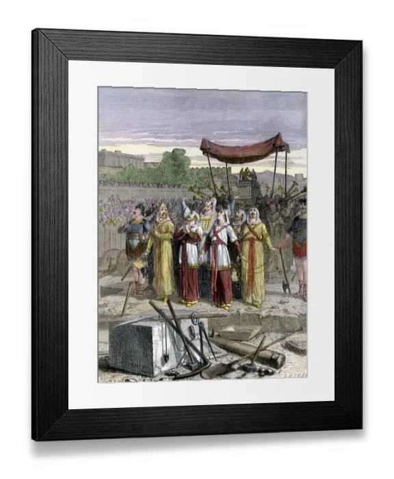 Framed Print : Jews rebuild Solomons Temple after the Babylonian Captivity Framed Print : Jews rebuild Solomons Temple after the Babylonian Captivity